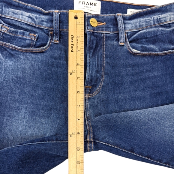 FRAME Le Skinny De Jeanne Destroyed Jeans Ankle Length Womens 29 Frayed - Picture 8 of 12